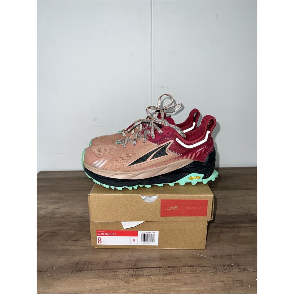 ALTRA Women's Olympus 5 Low Trail Hiking/Running Shoes Brown/Red Size 8